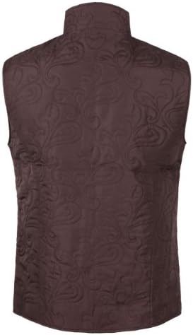 Tres Bien Golf Women's Paisley Quilted Vest-Brown-Small
