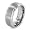 Ridged Edge Brushed and Polished Tungsten Carbide Ring (9.0mm) - Size 6.0