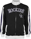 Colorado Rockies Black Full Zip Tricot Track Jacket
