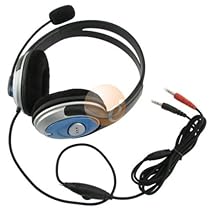 Headphone Headset with Mic For MSN Skype Internet phone