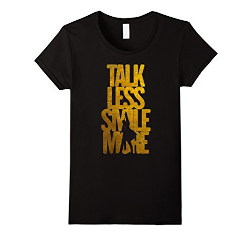 Women’s Talk Less Smile More T Shirt Small Black