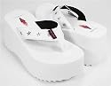 White Mondo Sole Thongs Volatile Venice Stars