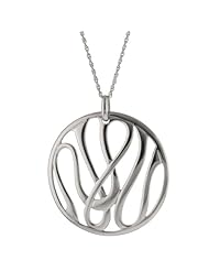 Sterling Silver Organic Textured Teardrop Pendant Necklace, 18"