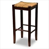 Winsome 94770 Regalia 29' ' Barstool w/ Rush Seat-Walnut - Set of 2