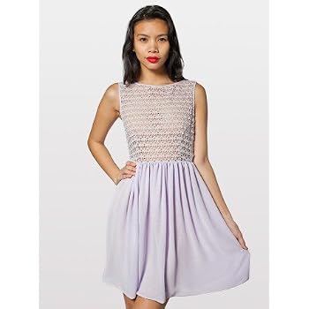 Set A Shopping Price Drop Alert For American Apparel Sleeveless Lace Chiffon Dress