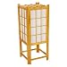 Japanese Lanterns - Rice Paper - Asian Furniture - 18in Oriental Lamp w/ Window Pane Design (Natural)