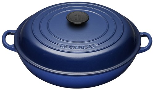Le Creuset Enameled Cast-Iron 3-1/2-Quart Buffet Casserole, Cobalt Blue