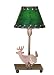 13H Lone Deer Faux Leather Accent Lamp