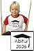 Kinder Baseball T-Shirt ABITUR 2026 (Farbe weiss/navy) (Größe 98)