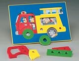 Lauri Textured Crepe Rubber Puzzle - SEE INSIDE FIRE TRUCK 8 pcs