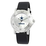 NFL Men's Dallas Cowboys Team Player Black Leather Watch #CB20010