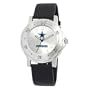 NFL Men's CB20010 Dallas Cowboys "Team Player" Black Leather Watch