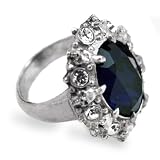 A Dark Engagement Alchemy Gothic Blue Crystal Ring
