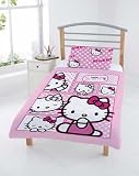Hello Kitty Comic Pink Junior Cot Bed Duvet Quilt Cover