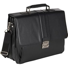 Samsonite Executive Leather Flap-Over Briefcase