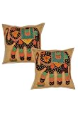 2p Patchwork Elephant Design Indian Cushion Cover Pillow Antique