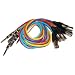 6 Pack of 3 Feet Snake Patch Colored Cables XLR Male to TRS 1/4