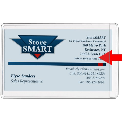 StoreSMART® - Business Card Holders - Non-Adhesive - Vinyl Plastic - Open Short Side - 500 Pack - PE222S-500 On Sale