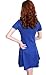 QUANGANG Women's Summer Doll Collar Slim Ruffle Frill Tunic Pleated Dress