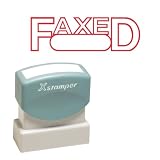 Xstamper(R) One-Color Title Stamp, Pre-Inked, Faxed, Red