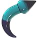pointer10 - Pair of Glass Pointer Talons 0g OceanCobalt