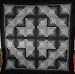 Black and White Log Cabin Diamond Queen Size Bed Quilt