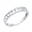 14K White Gold Princess Channel Set CZ Cubic Zirconia Wedding Band Ring - Size 4