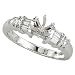 14K White Gold Diamond Semi Mount Engagement Ring