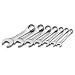 SK 86237 SuperKrome 7 Piece 12 Point 3/8-Inch to 3/4-Inch Short Combination Wrench Set