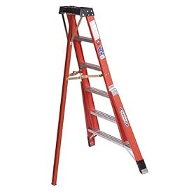 Werner FTP6206 300-Pound Duty Rating Fiberglass Tripod Ladder, 6-Foot