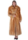 Natural Red Fox Fur Coat - Crosscut Shawl Collar