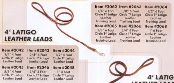 Coastal Pet Circle T Latigo Leather Dog Leash Training Lead (6 ft. L x 1 Inch W)