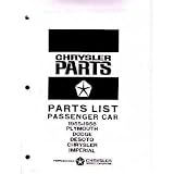 1955 1956 1957 1958 CHRYSLER DODGE PLYMOUTH Parts Book by Mopar