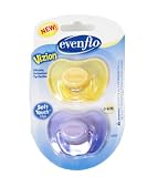 Evenflo Vizion Pacifier 2pk - 0-6m - Purple / Yellow