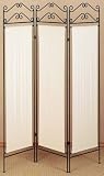Review Direct4Sale Home  / Ivory 3 Panel Metal Room Divider Sceen