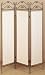Ivory 3 Panel Metal Room Divider Sceen
