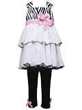 Rare Editions Girls 2-6X Zebra Print Legging Set