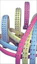 Swarovski Ice leash, aquamarine blue, size 6'