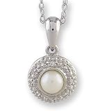 4.5mm Pearl & Diamond Pendant