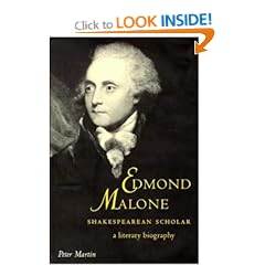 Edmond Malone, Shakespearean Scholar: A Literary Biography (Cambridge Studies in Eighteenth-Century English Literature and Thought)