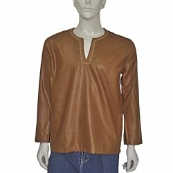 Mens Embroidered Casual Cotton Kurta Chest 38 inches