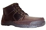Hush Puppies Mens Thermal Dark Brown Leather Ankle Boots