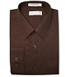 Biagio Men's 100% COTTON CHOCOLATE BROWN Dress Shirt w/ Convertible Cuffs