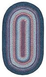 4'0 x 6'0 Capel Braids Cottonside - 450 Navy-Red Oval