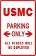 USMC PARKING sign st marine military navy