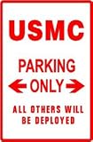 USMC PARKING sign st marine military navy
