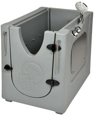 24.7" x 35" x 29.25" Pet Wash Shower Enclosure with Wheels