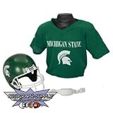 Michigan State Spartans NCAA Football Helmet and Jersey Set