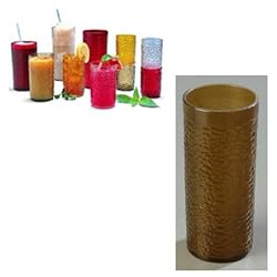 Carlisle Pebble Optic Drinkware Tumblers, 20 ounce, Smoke (One Dozen Dishwasher Safe Break Resistant SAN Plastic Drinking Glasses)