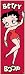 Betty Boop (Red) Art Poster Print - 12 X 36